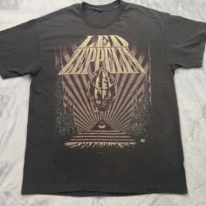 VTG Led Zeppelin Sky Is Full... T-Shirt  Medium Black Single Stitch Distressed